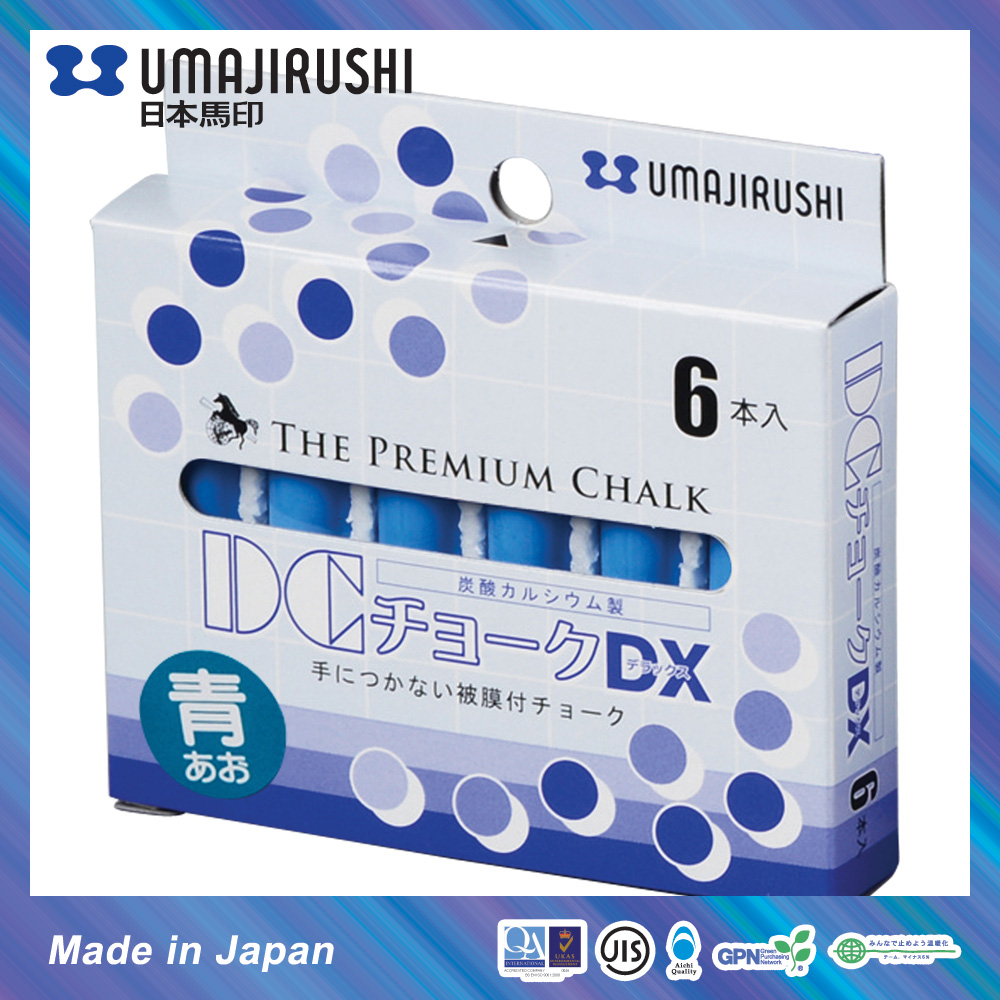 日本馬印 UMAJIRUSHI DX354 DX 高密度粉筆 (藍) DX High Density Chalk (Blue) 6支